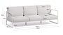 Kave Home COMOVA - Outdoor Sofa -  3 sitzer -  Weiss / Weiss