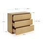 Kave Home ABILEN - Kommode Eiche 90 x 75 cm-Natur