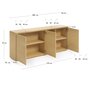 Kave Home ABILEN - Sideboard Eiche 180 x 75 cm-Natur