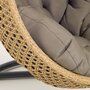 Kave Home CIRA - Outdoor Hängesessel - Natur-Dunkelgrau