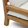 Kave Home FORCANERA - Liegestuhl - Weiß - Braun / Natur
