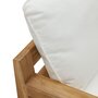 Kave Home FORCANERA - Liegestuhl - Weiß - Braun / Natur