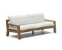 Kave Home FORCANERA - Outdoor Sofa 3 Sitzer - Weiß - Braun / Natur