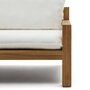 Kave Home FORCANERA - Outdoor Sofa 3 Sitzer - Weiß - Braun / Natur