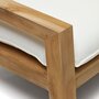 Kave Home FORCANERA - Outdoor Sofa 3 Sitzer - Weiß - Braun / Natur