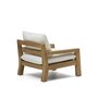 Kave Home FORCANERA - Outdoor Sessel - Weiß - Braun / Natur