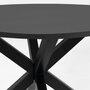 Kave Home ARGO - Tisch rund Ø 119 cm-Schwarz-Stahlbeine schwarz