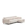 Kave Home SINGA - Sofa 3 Sitzer mit Chaiselongue - Weiss - Rechts