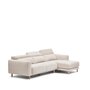 Kave Home SINGA - Sofa 3 Sitzer mit Chaiselongue - Weiss - Rechts