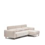 Kave Home SINGA - Sofa 3 Sitzer mit Chaiselongue - Weiss - Rechts