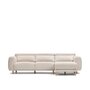 Kave Home SINGA - Sofa 3 Sitzer mit Chaiselongue - Weiss - Rechts