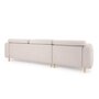 Kave Home SINGA - Sofa 3 Sitzer mit Chaiselongue - Weiss - Links
