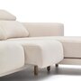 Kave Home SINGA - Sofa 3 Sitzer mit Chaiselongue - Weiss - Links
