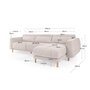 Kave Home SINGA - Sofa 3 Sitzer mit Chaiselongue - Weiss - Links