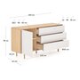 Kave Home ANIELLE - Sideboard 150 x 78 cm-Natur, Grau