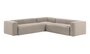 Kave Home BLOK - Ecksofa 6 Sitzer-Beige