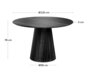 Kave Home JEANETTE - Tisch rund - Ø 120 cm - Schwarz