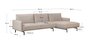 Kave Home GALENE - Sofa 4 Sitzer mit Chaiselongue - Rechts
