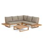 Kave Home FLAVIINA - Outdoor Ecksofa Akazienholz