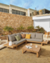 Kave Home FLAVIINA - Outdoor Ecksofa Akazienholz