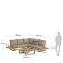 Kave Home FLAVIINA - Outdoor Ecksofa Akazienholz