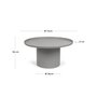 Kave Home FLEKSA - Couchtisch rund Ø 72 cm - Grau