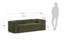 Kave Home BLOK - Sofa 2 Sitzer - Grün