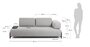 Kave Home COMPO - Sofa 3 Sitzer mit Tablett