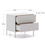 Kave Home VEDRANA - Nachttisch 60 x 55 cm