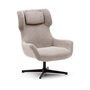 Kave Home ZALINA - Drehsessel mit Chenille Bezug: Beige, Schwarz