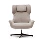 Kave Home ZALINA - Drehsessel mit Chenille Bezug: Beige, Schwarz
