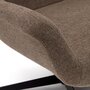Kave Home ZALINA - Drehsessel mit Chenille Bezug: Braun, Schwarz