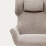 Kave Home ZALINA - Drehsessel mit Chenille Bezug: Beige, Schwarz