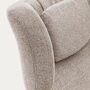 Kave Home ZALINA - Drehsessel mit Chenille Bezug: Beige, Schwarz