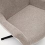 Kave Home ZALINA - Drehsessel mit Chenille Bezug: Beige, Schwarz