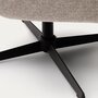 Kave Home ZALINA - Drehsessel mit Chenille Bezug: Beige, Schwarz