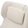 Kave Home ZALINA - Drehsessel mit Bouclé Bezug: Weiß, Schwarz