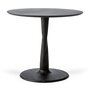 Ethnicraft Oak Round Torsion Dining Table - Black 90 cm