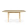 Ethnicraft Oak Bok Round Extendable Dining Table