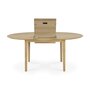 Ethnicraft Oak Bok Round Extendable Dining Table