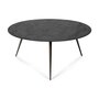 Ethnicraft Luna Coffee Table - Black W:85 cm- D:85 cm- H:35 cm