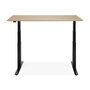 Ethnicraft Eiche Bok - verstellbarer Schreibtisch - Schwarz - B140 x H64 x T70 cm