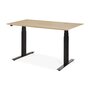 Ethnicraft Eiche Bok - verstellbarer Schreibtisch - Schwarz - B140 x H64 x T70 cm