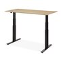 Ethnicraft Eiche Bok - verstellbarer Schreibtisch - Schwarz - B140 x H64 x T70 cm