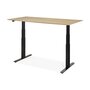 Ethnicraft Eiche Bok - verstellbarer Schreibtisch - Schwarz - B160 x H64 x T80 cm