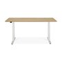 Ethnicraft Eiche Bok - verstellbarer Schreibtisch - Weiß - B140 x H64 x T70 cm