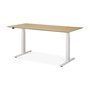 Ethnicraft Eiche Bok - verstellbarer Schreibtisch - Weiß - B140 x H64 x T70 cm
