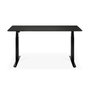 Ethnicraft Eiche Bok - verstellbarer Schreibtisch - Schwarz - B160 x H64 x T80 cm
