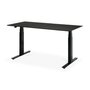 Ethnicraft Eiche Bok - verstellbarer Schreibtisch - Schwarz - B160 x H64 x T80 cm