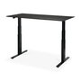 Ethnicraft Eiche Bok - verstellbarer Schreibtisch - Schwarz - B160 x H64 x T80 cm